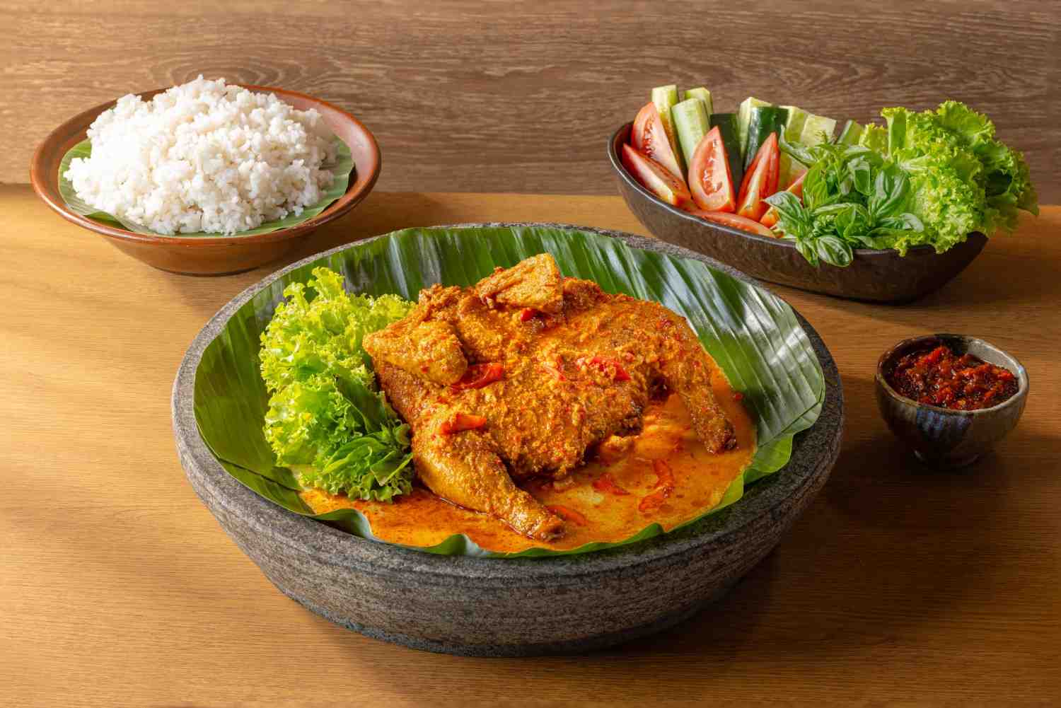 Fried Chicken with Pecak Coconut Sauce